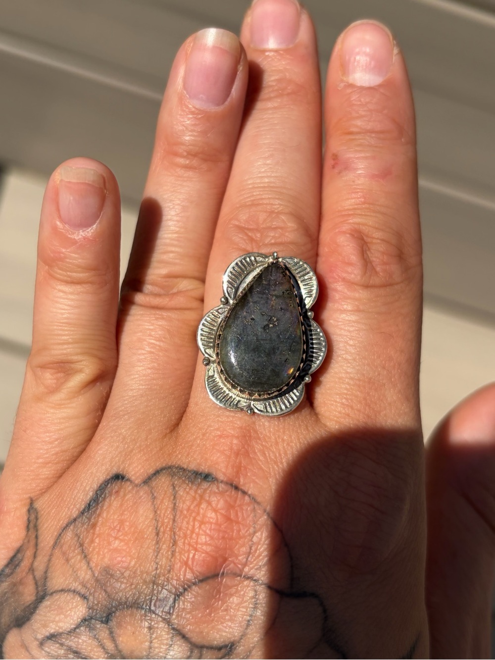 Purple Labradorite ring - Picture 7 of 7
